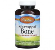 Кальций Carlson, Nutra-Support, для костей, 100 мягких таблеток