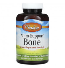 Кальций Carlson, Nutra-Support, для костей, 100 мягких таблеток