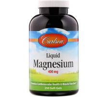 Carlson Labs, Жидкий магний, 400 мг, 250 гелевых капсул