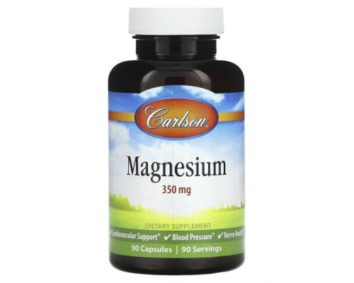 Магний Carlson, Магний, 350 мг, 90 капсул Магний Carlson, Магний, 350 мг, 90 капсул