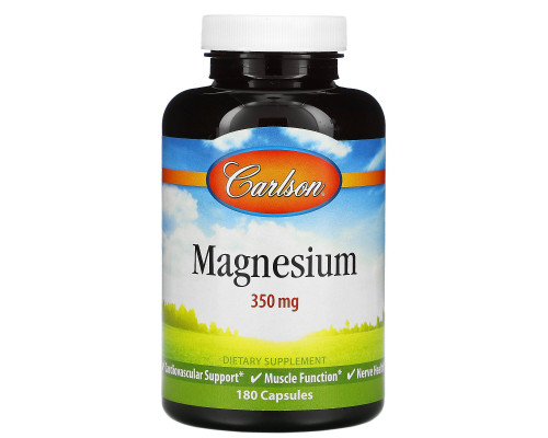 Carlson Labs, Магний, 350 мг, 180 капсул Carlson Labs, Магний, 350 мг, 180 капсул