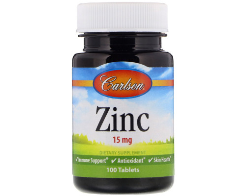 Carlson Labs, Zinc, 15 mg , 100 Tablets