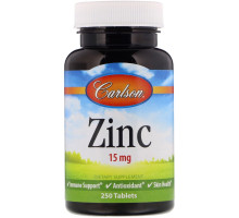 Carlson Labs, Zinc, 15 mg, 250 Tablets