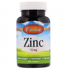 Carlson Labs, Zinc, 15 mg, 250 Tablets