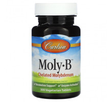 Минералы и микроэлементы Carlson, Moly·B, Молибден, 300 таблеток
