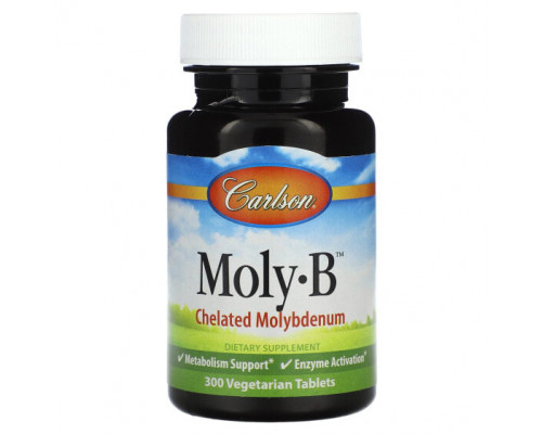 Минералы и микроэлементы Carlson, Moly·B, Молибден, 300 таблеток Минералы и микроэлементы Carlson, Moly·B, Молибден, 300 таблеток