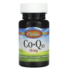 Коэнзим Q10 Carlson, CoQ10, 50 мг, 30 мягких таблеток