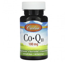 Коэнзим Q10 Carlson, CoQ10, 100 мг, 60 мягких таблеток
