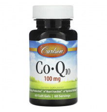 Коэнзим Q10 Carlson, CoQ10, 100 мг, 60 мягких таблеток