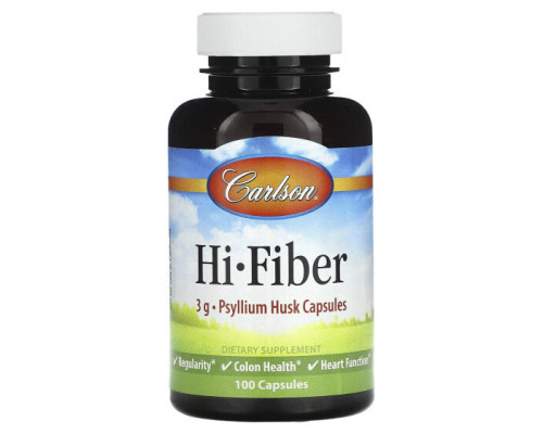 Клетчатка Carlson, Hi-Fiber, 100 капсул Клетчатка Carlson, Hi-Fiber, 100 капсул