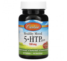 Для похудения и контроля веса Carlson, Healthy Mood, 5-HTP Elite, натуральная малина, 50 мг, 60 таблеток