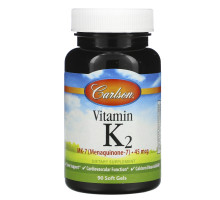 Carlson Labs, Vitamin K2 MK-7, 45 mcg, 90 Soft Gels