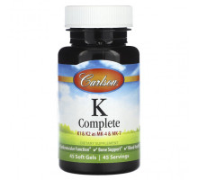 Витамин К Carlson, K Complete, 45 Softgels