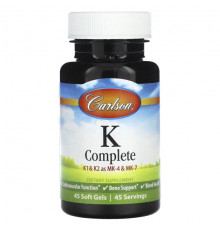 Витамин К Carlson, K Complete, 45 Softgels