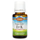 Carlson Labs, Жидкие витамины, Super Daily D3+K2, 50 мкг, 0,34 ж. унц. (10,16 мл)