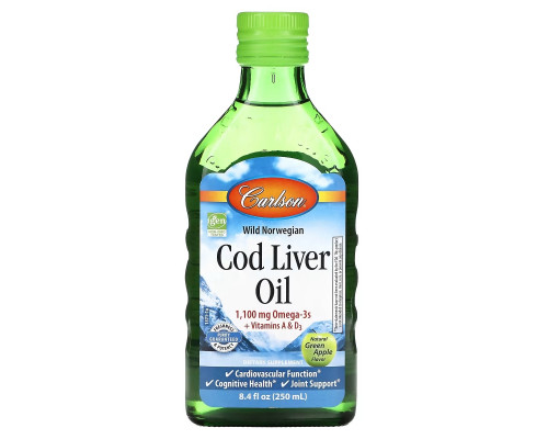Carlson, Cod Liver Oil, Natural Green Apple , 1,100 mg, 8.4 fl oz (250 ml) Carlson, Cod Liver Oil, Natural Green Apple , 1,100 mg, 8.4 fl oz (250 ml)