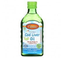 Детское здоровье Carlson, Kids Cod Liver Oil, Natural Green Apple , 550 mg, 8.4 fl oz (250 ml)