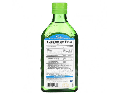 Детское здоровье Carlson, Kids Cod Liver Oil, Natural Green Apple , 550 mg, 8.4 fl oz (250 ml) Детское здоровье Carlson, Kids Cod Liver Oil, Natural Green Apple , 550 mg, 8.4 fl oz (250 ml)