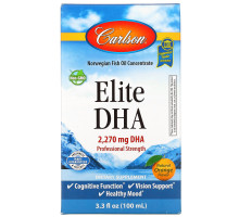 Carlson Labs, Elite DHA, Orange Flavor, 3.3 fl oz (100 ml)