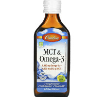 Carlson Labs, MCT & Omega-3, Natural Lemon Lime, 6.7 fl oz (200 ml)