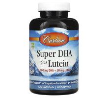 Carlson, Super DHA Plus Lutein, 120 Soft Gels
