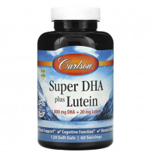 Carlson, Super DHA Plus Lutein, 120 Soft Gels