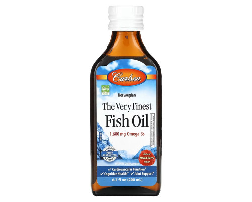 Carlson, Norwegian, The Very Finest Fish Oil, Natural Mixed Berry, 1,600 mg, 6.7 fl oz (200 ml) Carlson, Norwegian, The Very Finest Fish Oil, Natural Mixed Berry, 1,600 mg, 6.7 fl oz (200 ml)