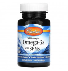 Carlson, Omega-3s with SPMs, 60 Soft Gels