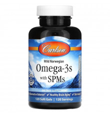 Carlson, Omega-3s with SPMs, 120 Softgels