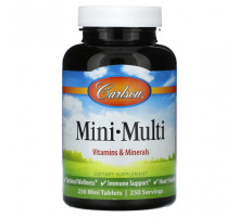 Витаминно-минеральные комплексы Carlson, Mini Multi, 250 мини-таблеток