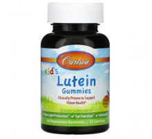 Антиоксиданты Carlson, Kid's Lutein Gummies, натуральное манго, 46 вегетарианских жевательных таблеток