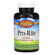 Аминокислоты Carlson, Pro-Rite, 90 вегетарианских капсул