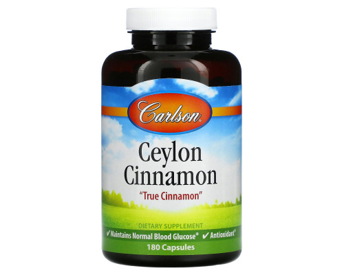 Carlson Labs, Цейлонская корица, 180 капсул Carlson Labs, Цейлонская корица, 180 капсул