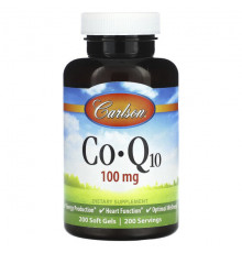 Коэнзим Q10 Carlson, Co-Q10, 100 мг, 200 мягких таблеток