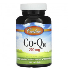 Коэнзим Q10 Carlson, Co-Q10, 200 мг, 120 мягких таблеток