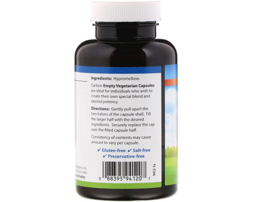 Carlson Labs, Пустые растительные капсулы # 2, 200 шт Carlson Labs, Пустые растительные капсулы # 2, 200 шт