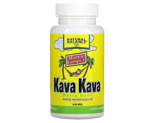 Natural Balance, Happy Camper, Kava Kava White Root, 450 mg, 60 VegCaps Natural Balance, Happy Camper, Kava Kava White Root, 450 mg, 60 VegCaps