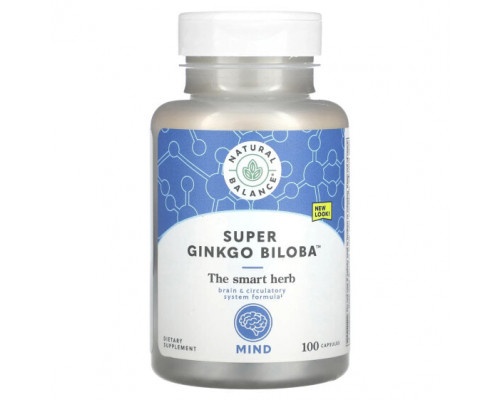 Гинкго Билоба Natural Balance, Супер гинкго билоба, 100 капсул Гинкго Билоба Natural Balance, Супер гинкго билоба, 100 капсул