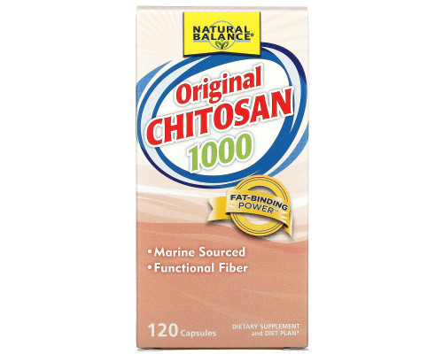Natural Balance, Хитозан, 1000 мг, 120 капсул Natural Balance, Хитозан, 1000 мг, 120 капсул