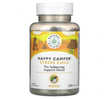 Улучшение памяти и работы мозга Natural Balance, Happy camper, средство для снятия стресса и расслабления, 120 вегетарианских капсул
