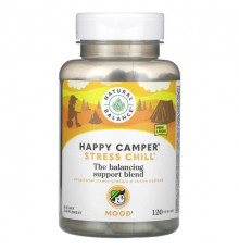Улучшение памяти и работы мозга Natural Balance, Happy camper, средство для снятия стресса и расслабления, 120 вегетарианских капсул