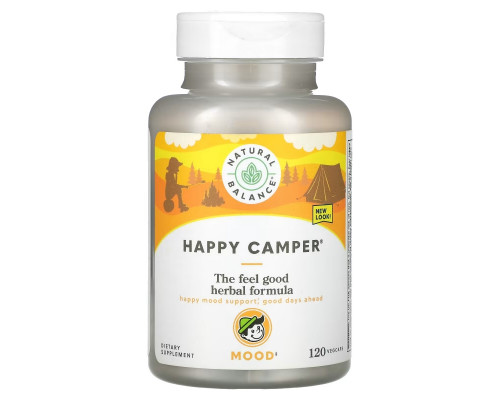 Natural Balance, Happy Camper, Mood, 120 Vegcaps Natural Balance, Happy Camper, Mood, 120 Vegcaps