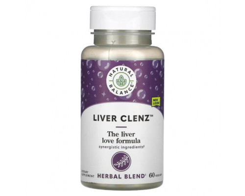 Для пищеварительной системы Natural Balance, Liver Clenz, 60 растительных капсул Для пищеварительной системы Natural Balance, Liver Clenz, 60 растительных капсул