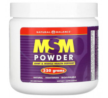 Для мышц и суставов Natural Balance, МСМ в порошке, 320 г