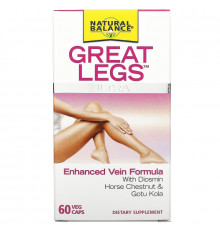 Natural Balance, Great Legs Ultra, Enhanced Vein Formula, 60 Veg Caps