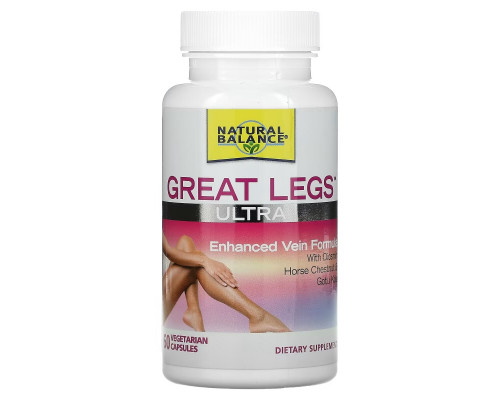 Natural Balance, Great Legs Ultra, Enhanced Vein Formula, 60 Veg Caps Natural Balance, Great Legs Ultra, Enhanced Vein Formula, 60 Veg Caps