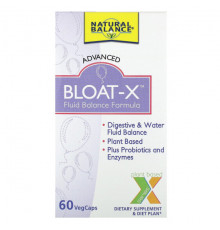 Растительные экстракты и настойки Natural Balance, Bloat-X, средство для поддержания баланса жидкости, 60 растительных капсул