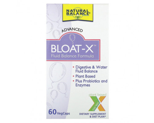 Растительные экстракты и настойки Natural Balance, Bloat-X, средство для поддержания баланса жидкости, 60 растительных капсул Растительные экстракты и настойки Natural Balance, Bloat-X, средство для поддержания баланса жидкости, 60 растительных капсул