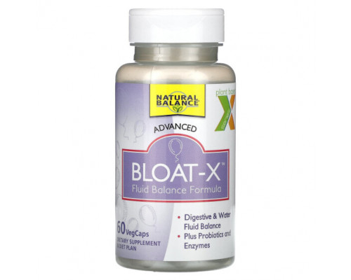 Растительные экстракты и настойки Natural Balance, Bloat-X, средство для поддержания баланса жидкости, 60 растительных капсул Растительные экстракты и настойки Natural Balance, Bloat-X, средство для поддержания баланса жидкости, 60 растительных капсул