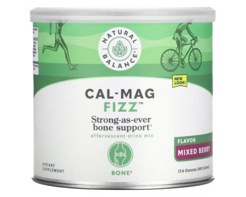 Для мышц и суставов Natural Balance, Cal-Mag Fizz, смесь ягод, 492 г (17,4 унции) Для мышц и суставов Natural Balance, Cal-Mag Fizz, смесь ягод, 492 г (17,4 унции)